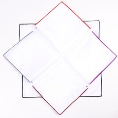 Stylish Pocket Handkerchief Gents Checkered Hankies 9.5×9.5inch Large Bandana
