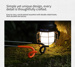 Outdoor Portable S Hook Non-Slip Hanging Hook for Camping Gear 27×4.2×5.5cm