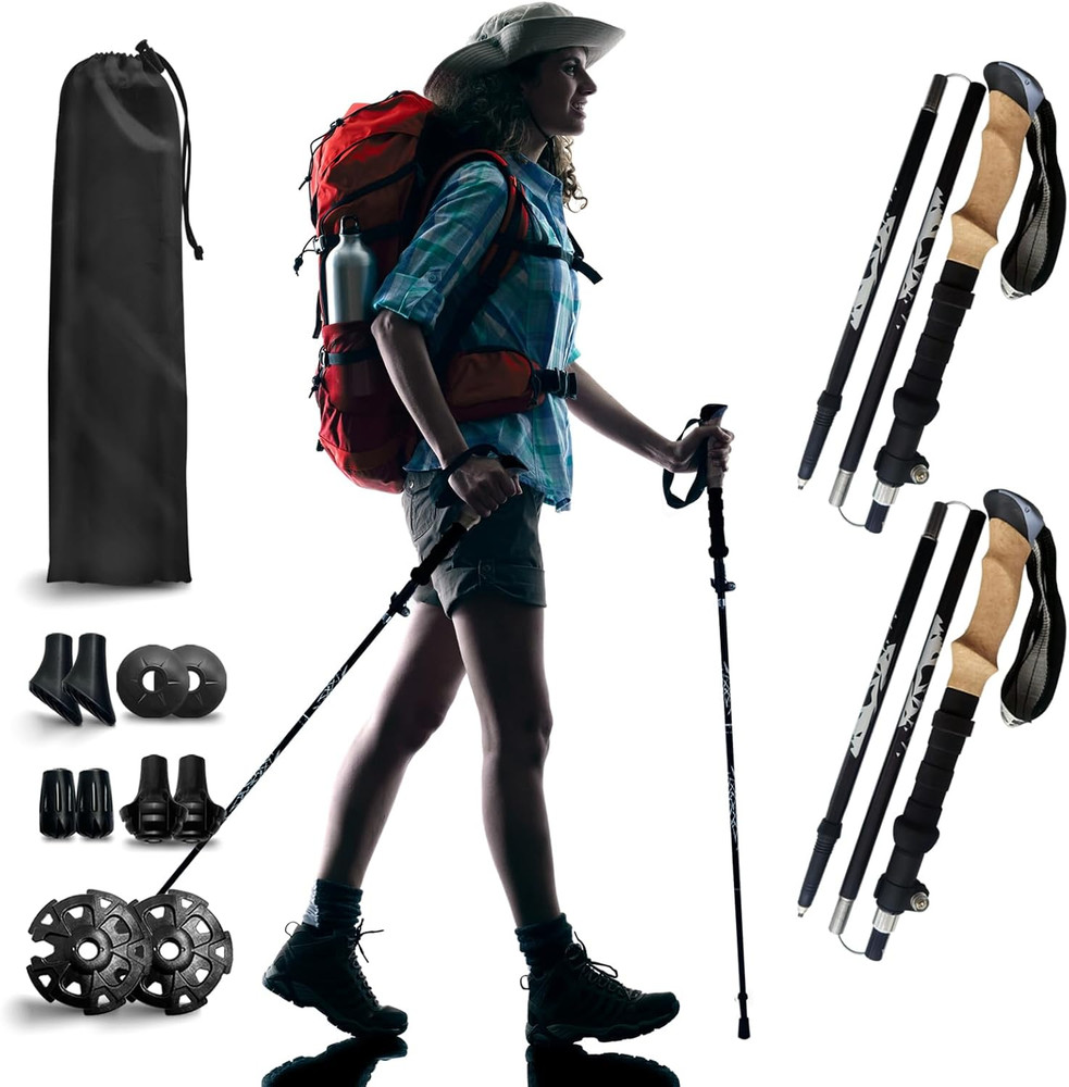 Trekking Poles – Lightweight, Collapsible Hiking Poles for Backpacking Gear, 707