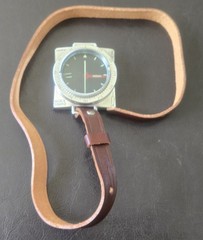 Vintage SUUNTO Co Wrist Compass Made in Finland Square Case Leather Strap Nice