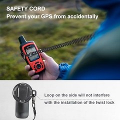Backpack Tether for Garmin Handheld GPS – Spine Mount Adapter with Safety Cord