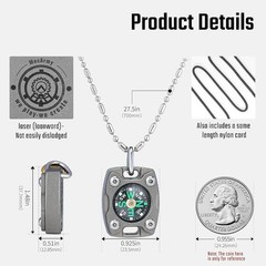 Glow-in-the-Dark Pocket Compass: Perfect for Outdoor Explorers & Gift Giving