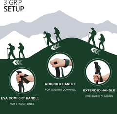 Collapsible Trekking Poles for Hiking – Lightweight Folding Walking Sticks for M