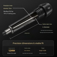 Walking Pole Tip Carbon Steel Pole Tip For Hiking For Trekking 8cm Length