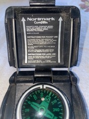 Vintage Normark Pocket Lapel Compass model PL 180 Liquid Filled Made in Finland