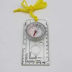 Compass Ruler Magnifying Scale Scout Hiking Camping Boating Orienteering Map US