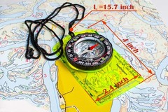 TurnOnSport Orienteering Compass | Advanced Scout for Green Orange