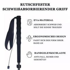 OKHEALING Trekking Poles【Ultralight】Carbon Fiber 5 Sections, Set of 2, Hiking…