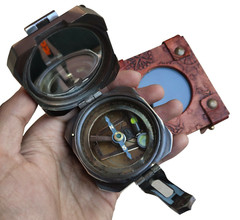 Military Metal Hiking Brunton Compass,Professiona Boy Scout Compass Kids