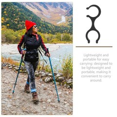 20 Pcs Small Carabiner Clip Trekking Pole Fixing Walking Stick Buckle