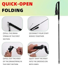 Ultra Light Carbon Fiber Trekking Poles | Collapsible Walking Sticks for Hiking