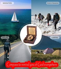 Trust in The Lord with All Your Heart -Proverbs 3: 5-6 Quote Engraved Compass…