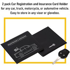 Auto Accessory Document Holder, 2 Pack (Black, PVC, Portable, EZ Pass Truck