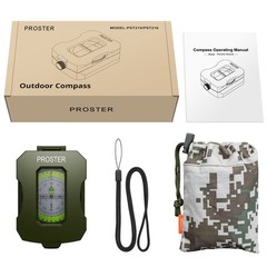 Hiking Compass with Inclinometer IP54 Waterproof Military Compass Professional…