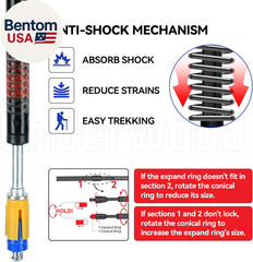 Trekking Poles Collapsible Hiking Poles – 2 Pack Adjustable Aluminum Hiking Stic