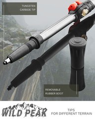 Wild Peak Trekking Poles Aluminum Adjustable Hiking Walking Sticks (Set of 2)