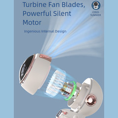 Sports Bladeless Hanging Neck Fan USB Rechargeable Portable Cooling Fan 500mAh