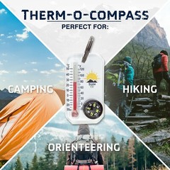 Sun Company Therm-o-Compass – Zipper Pull Compass and Thermometer