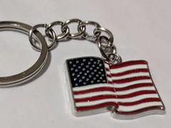 USA waving flag keychain US SELLER key chain great gift