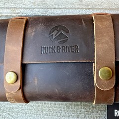 Ruck & River Leather Spice Wallet 6 Glass Jars Spice Rack – New