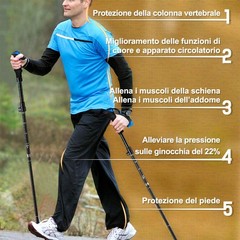 , Trekking Poles, Folding and Shockproof, 110 130 cm, 5 Sections of Aluminium…