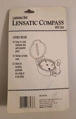 Ozark Trail Luminous Dial Lensatic Compass Black Model AC-0133 Brand New