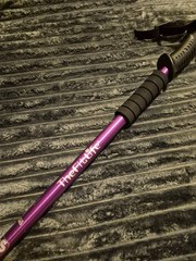 The Fit Life Duralumin Trekking Poles (Purple) Single Stick