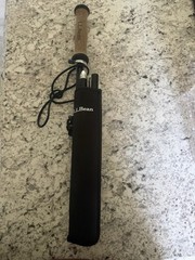 LL Bean fold up hiking trekking pole + case
