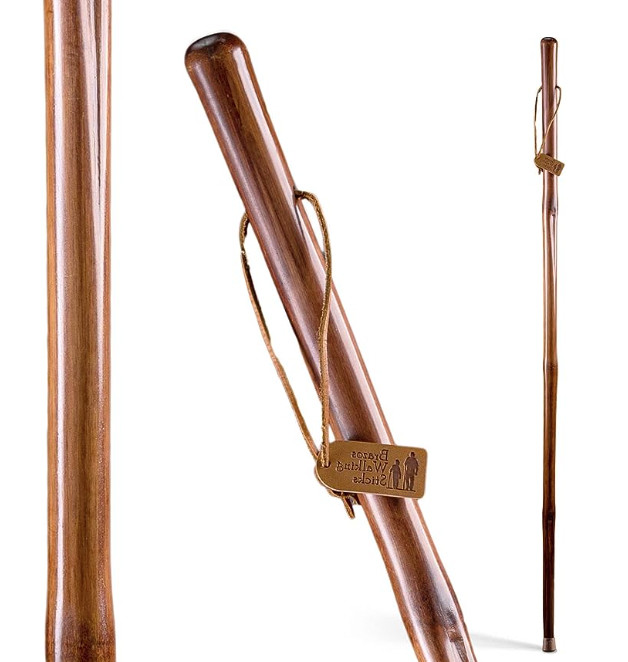58 in. Walking Stick Hiking Trekking Iron Bamboo Cane Handcrafted in the USA