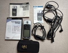 Garmin GPS 76 Handheld Hiking GPS Receiver w/ Case, Cables, Manuals, 12h