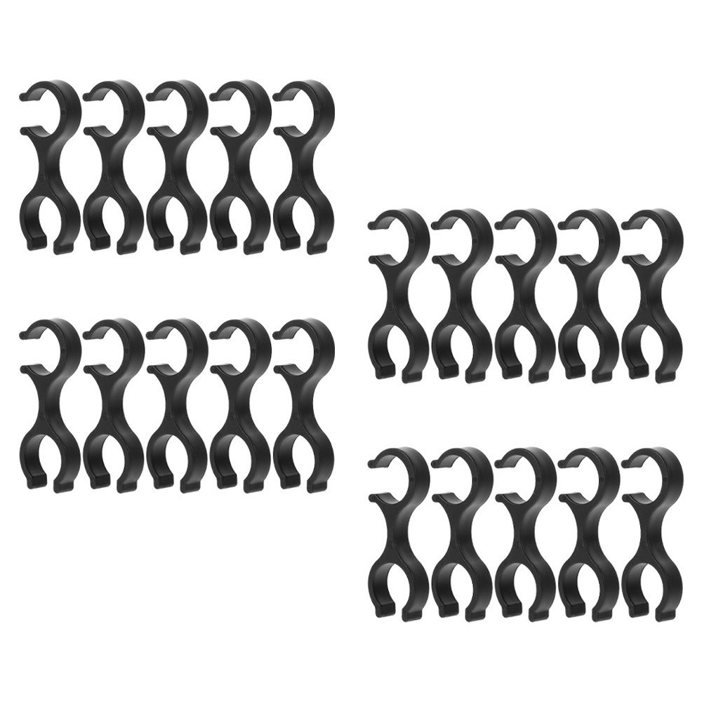 20 Pcs Hiking Accessories Climbing Stick Carrying Hooks Pole Clips