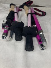 High Stream Gear Pair Of Collapsible Walking Sticks Lightweight Purple/Pink