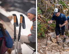 Trek Z Cork Grip Trekking Poles Lightweight Folding Hiking Poles