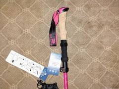 Necasil Foldable Trekking Pole Single 6061Aluminum Hiking Pole Adjustable w/ Bag