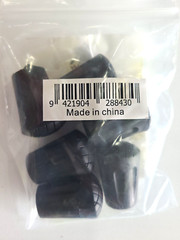 TrailBuddy Walking Stick Tips – Pack of 6 Replacement Rubber Cane Tips Fit Most