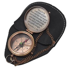 Retro PU Leather Compass Bag Portable Waist Pouch Outdoor Camping Watch Case
