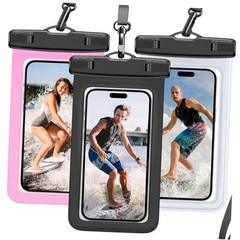 Waterproof Phone Pouch IP68 Floating Waterproof Phone Black & Clear & Pink