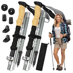 COVACURE Walking Sticks – Trekking 120 centimeters, Gray Long (110-130CM)