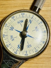Vintage Double Sided Compass Inches to Miles Curvimeter Measuring Drafting Tool