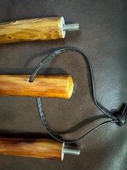 48″ Collapsible Wood Hiking Stick 3-Piece Detachable Walking Staff Travel Pouch