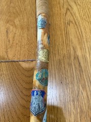 Wooden Hiking Walking Stick 30.5″ With 18 Medallions