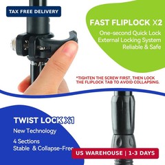 Trekking Poles Collapsible Hiking Poles – 2 Pack Adjustable Aluminum Hiking Stic