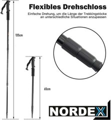 Nordex Hiking Poles Trekking Poles Telescopic Nordic Walking Ultralight Aluminium