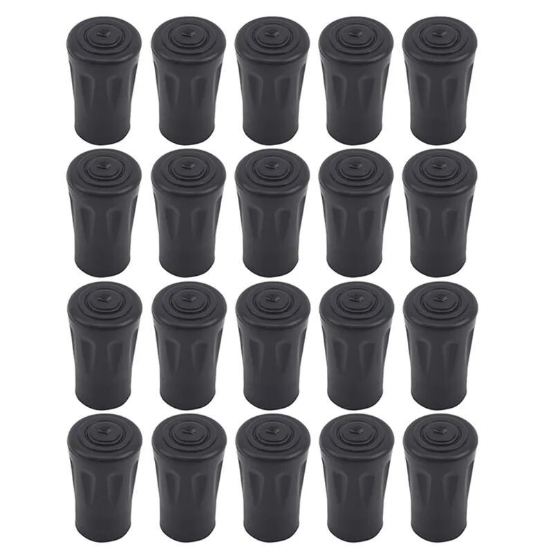 20Pcs Trekking Pole Tips Nordic Walking Stick Rubber Replacement Caps for Hiking