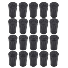 20Pcs Trekking Pole Tips Nordic Walking Stick Rubber Replacement Caps for Hiking