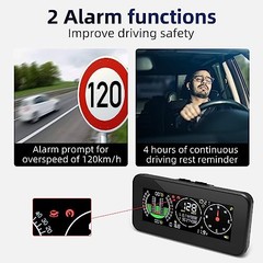 Car Inclinometer Angle Slope Meter Digital HUD GPS Level Tilt Meter , Real
