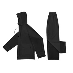 PVC Rain Suit Set for Adults Waterproof Jacket and Pants with Night Safety