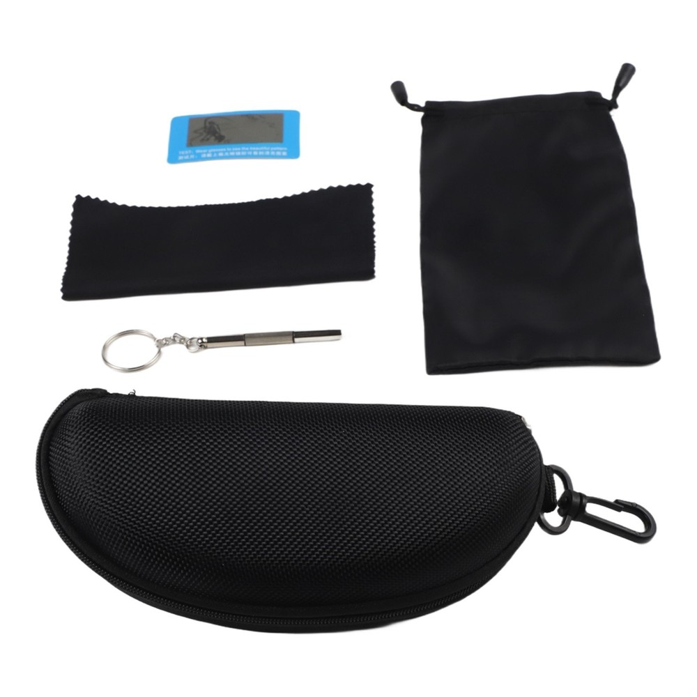Travel Sunglasses Case Hard Shell Waterproof with Cleaning Cloth and Test Card