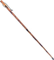 55-Inch Bigfoot Stamped Hard Pine Hiking, Walking, Trekking Stick with Metal Rei