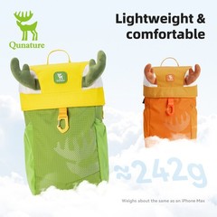 Qunature Children’s Backpack&Aluminum Hiking Trekking Poles Collapsible 51-100cm